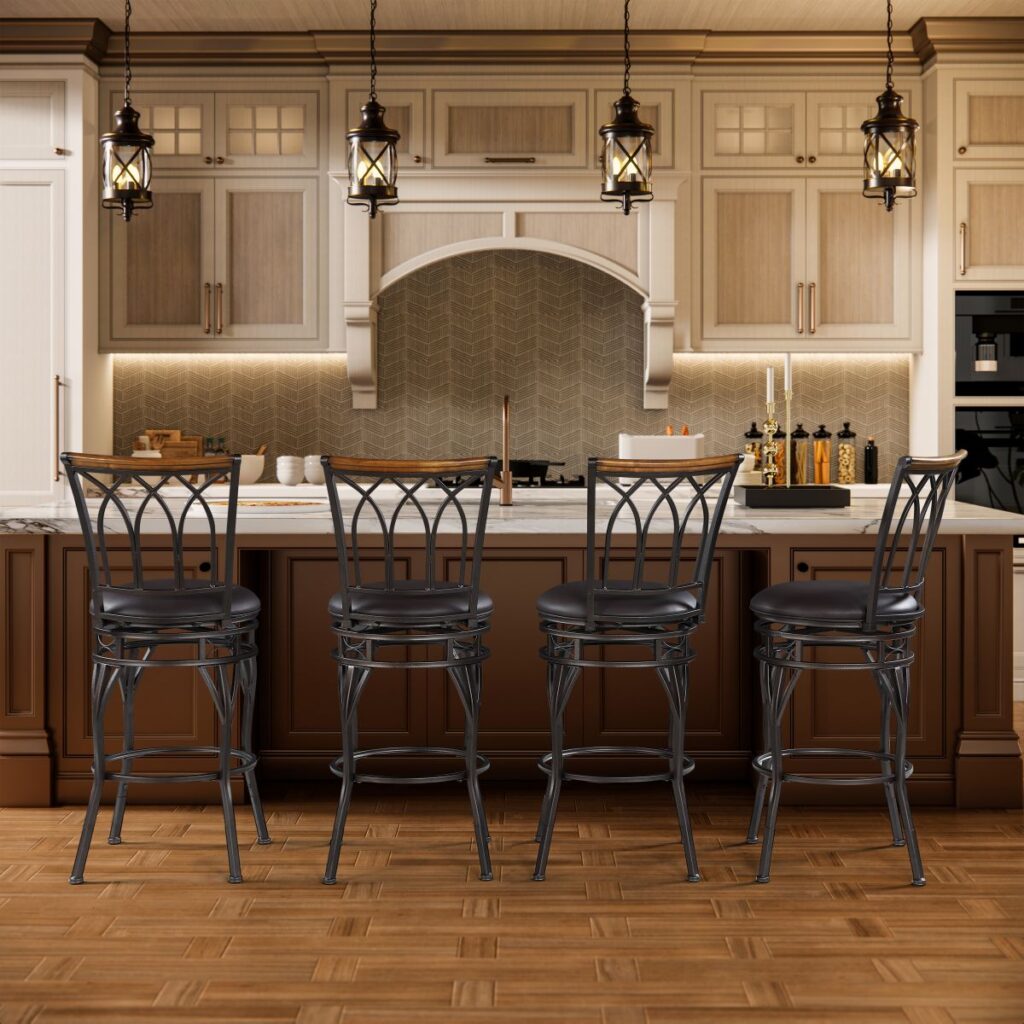 Swivel Barstools with Backs for kitchen island