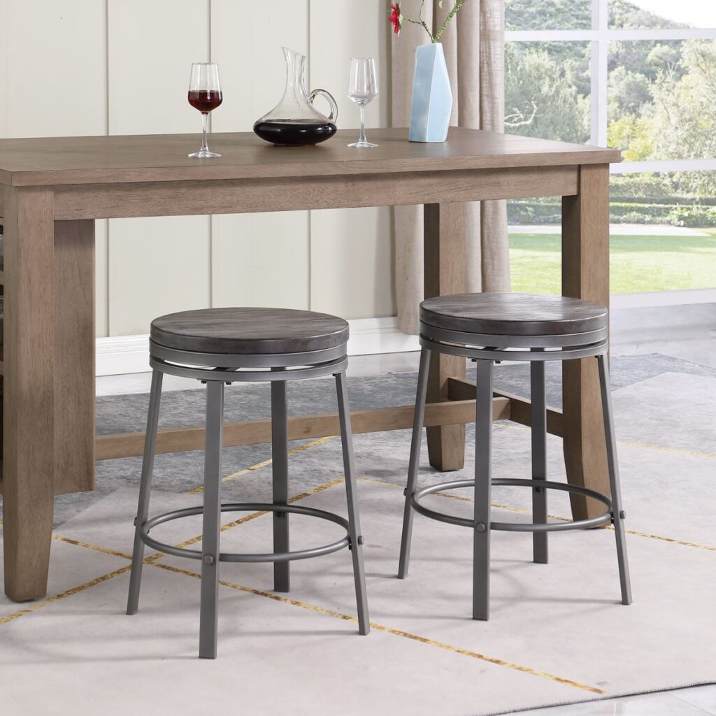 modern wood swivel bar stools